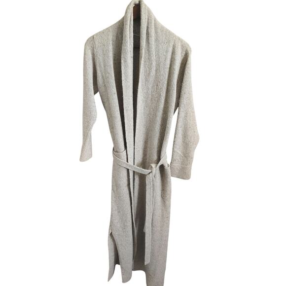 Peruvian Connection Sweaters - Peruvian Connection Alpaca Duster Cardigan Sweater Gray Open Front Women's XS